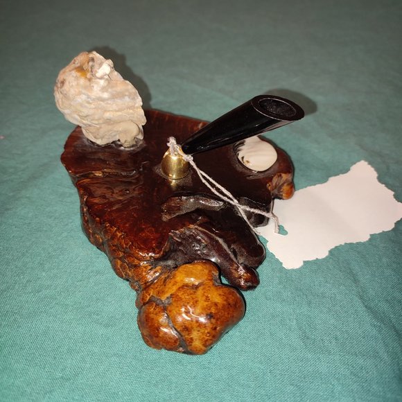 Academia Vintage Pen Holder with Agate Geode antique penmanship historical Boho - Picture 4 of 4
